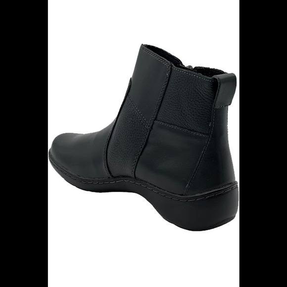 Clarks Collection Leather Ankle Boots Cora Grace Black - Medium - Picture 3 of 3